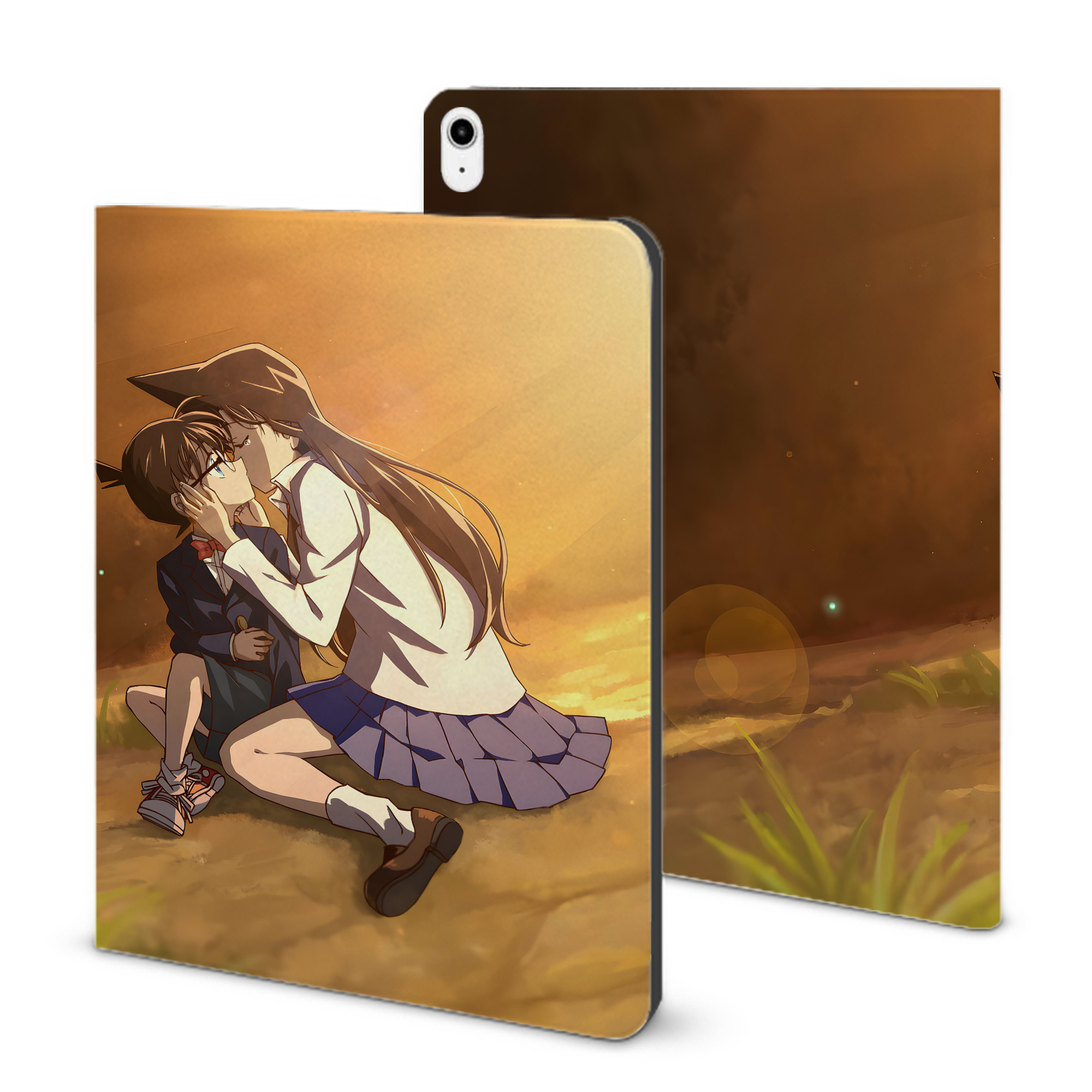 （画像用） 名探偵コナン Detective Conan IPadケース ペンホルダー付き ブックスタイルデザイン